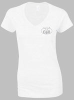 Womens' short sleeved V-Neck T-shirt